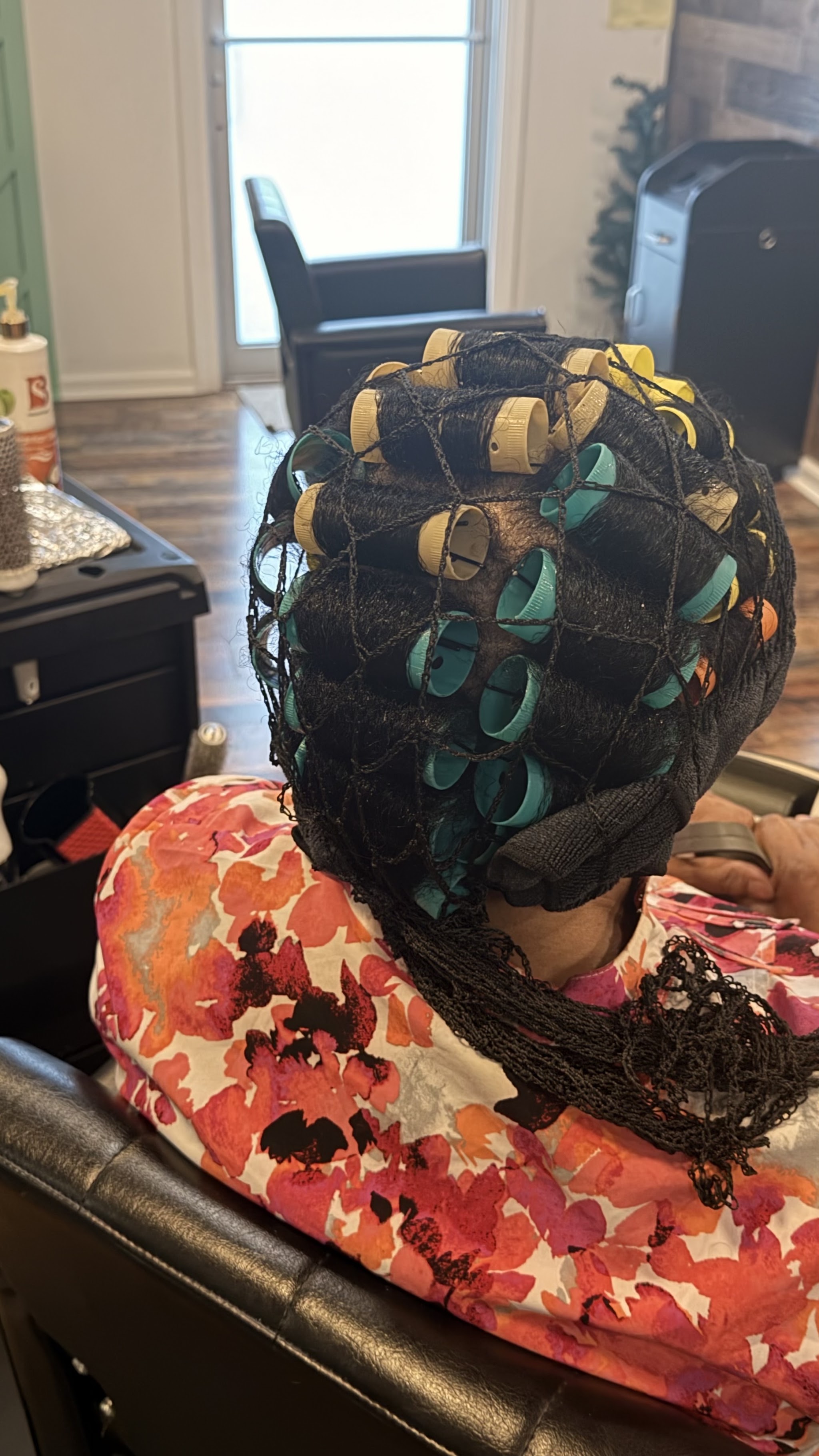 Roller set in progress